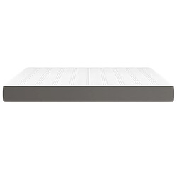 Avis vidaXL Matelas de lit à ressorts ensachés Gris 160x200x20cm Similicuir