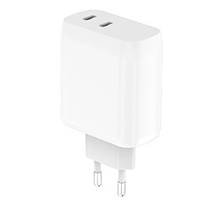 My Way Myway Chargeur Secteur GAN Double Connecteur USB-C 40W Blanc / Bleu