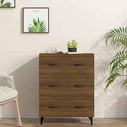 Maison Chic Buffet,Meuble de Rangement,commode pour salon,Cuisine chêne marron 69,5x34x90 cm bois d'ingénierie -MN95433