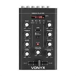 Vonyx STM500BT Table de mixage DJ 2 canaux Bluetooth lecteur MP3 USB noir Vonyx