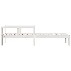 Acheter vidaXL Chaise longue blanc 199,5x62x55 cm bois massif de pin