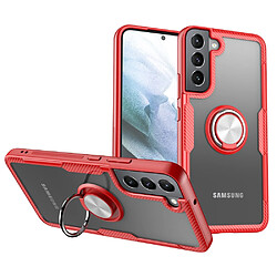 Coque en TPU antichoc avec béquille rotative rouge pour votre Samsung Galaxy S22