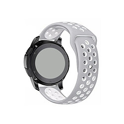 NIS Bracelet Sport Compatible avec Huawei Watch 4 Pro Space Edition - Gris / Blanc