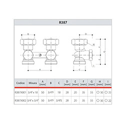 Ensemble droit bitube Giacomini R387