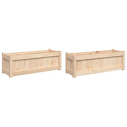 vidaXL Jardinières 2 pcs bois de pin massif