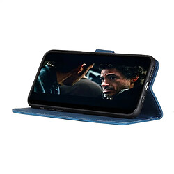 Wewoo Housse Coque Pour Huawei Y5 2019 / Honor 8s Texture rétro PU + TPU en cuir à rabat horizontal avec support et fentes cartes et portefeuille bleu pas cher