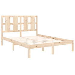 Acheter Maison Chic Lit Moderne Chambre - Cadre/structure de lit pour adulte Bois de pin massif 140x200 cm -MN46867