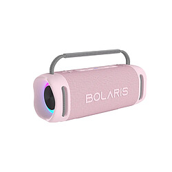 Bolaris Enceinte Sans Fil Bluetooth 5.4 Modèle Napoli IPX6 60W avec Effets lumineux LED Rose