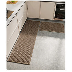 Tapis Cuisine Devant Evier Marron 45x120cm