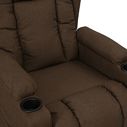 Acheter vidaXL Fauteuil inclinable Marron Tissu