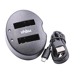 vhbw chargeur double câble micro USB pour batteries d´appareil photo Nikon Coolpix W300