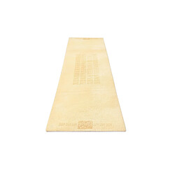 Avis Vidal Tapis de couloir en laine 297x86 jaune Darya