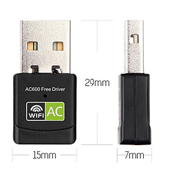 pilote gratuit 600mbps usb wifi dongle ac600 double bande 2.4ghz et 5.8ghz adaptateur usb sans fil pas cher