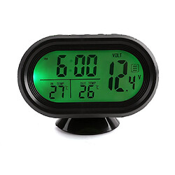 12v voiture thermomètre numérique voltmètre horloge moniteur d'alarme vert