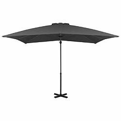 Maison Chic Parasol Jardin | Parasol en porte-à-faux Mat en aluminium 250x250 cm Anthracite - GKD42382