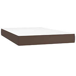 vidaXL Matelas de lit à ressorts ensachés Marron 120x200x20 cm