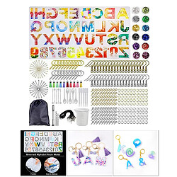 Acheter Alphabet Silicone Moule Collier Bijoux Résine Moule Artisanat Outil 363 Pièces