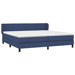 Avis Maison Chic Lit Adulte - Lit simple Lit à sommier tapissier avec matelas moelleux - Meuble de Chambre - Bleu 200x200 cm Tissu -MN17406