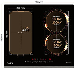 Acheter Dijon Table de cuisson à induction Linarie LS60I2F 4 zones de 60 cm avec double zone Flexible