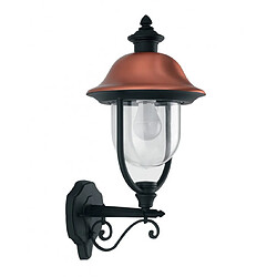 Fan Europe Lanterne de jardin Venezia 1 ampoule Diffuseur en cuivre,Aluminium,Polycarbonate Noir