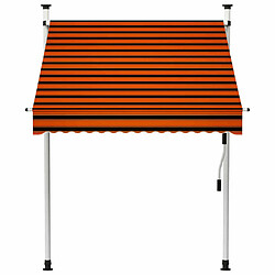 Maison Chic Auvent manuel rétractable,Store manuel de porte 150 cm Orange et marron -GKD16126