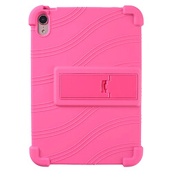 Coque en silicone flexible, antichoc avec béquille pliable rose pour votre iPad mini (2021)