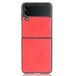 Coque en TPU + PU texture litchi mince rouge pour votre Samsung Galaxy Z Flip3 5G