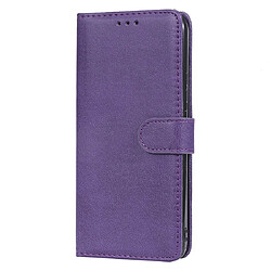 Wewoo Housse Coque Pour Huawei P Smart Z / Y9 Prime Solid Color de protection à rabat horizontal avec support et fentes cartes et portefeuille et cadre photo et lanière violet