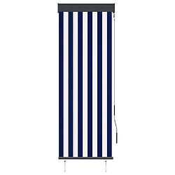 vidaXL Store roulant d'extérieur 60x250 cm Bleu et blanc