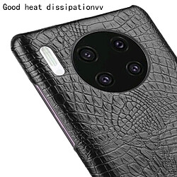 Wewoo Coque Rigide Pour Huawei Mate 30 Crocodile antichoc Texture PC + étui en PU noir