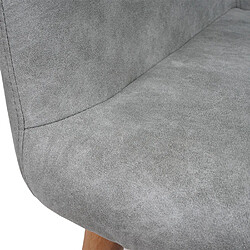 Decoshop26 Chaise de salle à manger design rétro scandinave en tissu gris béton pieds clairs 04_0002369