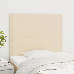 vidaXL Têtes de lit 2 pcs Crème 80x5x78/88 cm Tissu