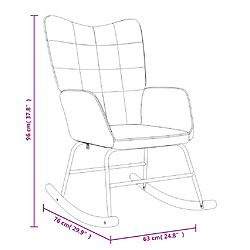 vidaXL Chaise à bascule avec tabouret Vert Tissu pas cher