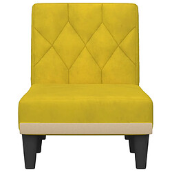 Avis vidaXL Chaise longue jaune velours