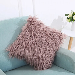 Wewoo Coussin de voyage Velvet Long En Peluche Couverture Populaire Carré Furry Maison Lit Décoration Taie D'oreiller, Taille: 45 x 45cm (Violet)