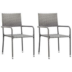 Avis Maison Chic Jeu à dîner de jardin 3 pcs,Mobilier de salle à manger d'extérieur,Meuble à dîner Résine tressée Anthracite et gris -GKD361777