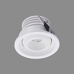 Inspired Neptuno Spot Encastré Mini Pivotant, LED 3W, 2700K, 210lm, Blanc, 3 ans de Garantie