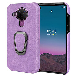 Coque en TPU + PU anti-chocs avec béquille à anneau rotatif, violet pour votre Nokia 5.4