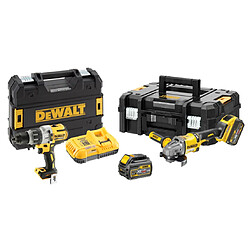 Pack DEWALT Perceuse visseuse percu. XRP 18V + Meuleuse XR Flexvolt 54V - DCK2055T2T