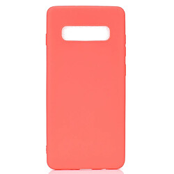 Wewoo Coque Souple TPU Candy Color pour Samsung Galaxy S10 rouge