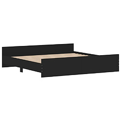 Avis Maison Chic Lit adulte - Cadre Structure de lit avec tête de lit Contemporain/pied de lit noir 200x200 cm -MN22168