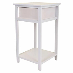 Table de Nuit Alexandra House Living Blanc 35 x 63 x 35 cm pas cher