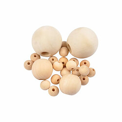 Paris Prix Lot de Perles en Bois A Peindre 12cm Naturel