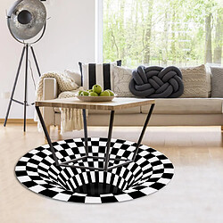 Avis Tapis 3D Vortex Tapis D'illusion Visuelle Tapis Antidérapant Pour Salle à Manger Dia 60cm