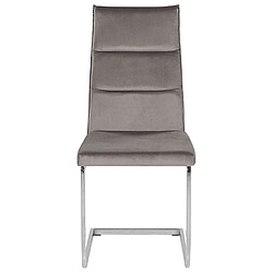 Acheter Beliani Chaise de salle à manger Chaise en porte-à-faux ROCKFORD Set de 2 Velours Gris