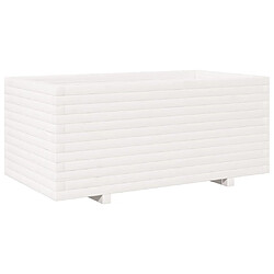 vidaXL Jardinière blanc 110x60x49,5 cm bois de pin massif