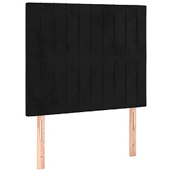 Maison Chic Lot de 2 Têtes de lit design pour chambre - Décoration de lit Noir 80x5x78/88 cm Velours -MN85310