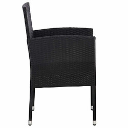 Acheter Maison Chic Lot de 4 Chaises de jardin,Fauteuil d'extérieur Résine tressée Noir -MN70389