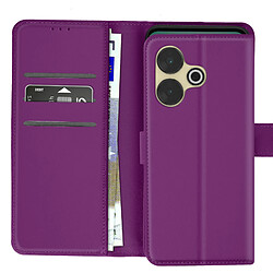 Avizar Étui pour Xiaomi Redmi 13 Clapet Portefeuille Languette Magnétique Violet