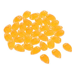 36 Pièces Coudre Des Perles De Verre Strass Cristal à Dos Plat Orange Jaune pas cher